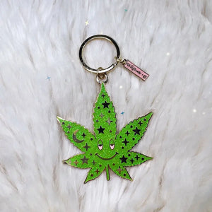 Cosmic Leaf Keychain