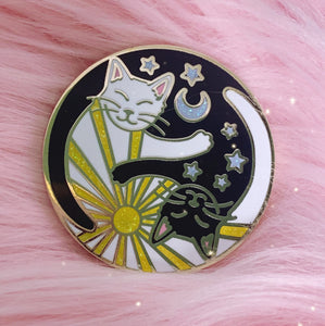 Yin Yang Cats Enamel Pin
