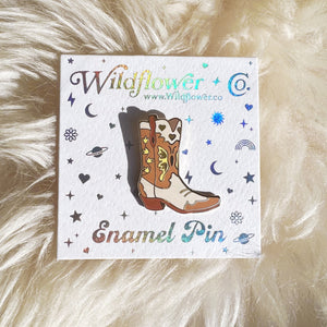 Cowgirl Boot Enamel Pin