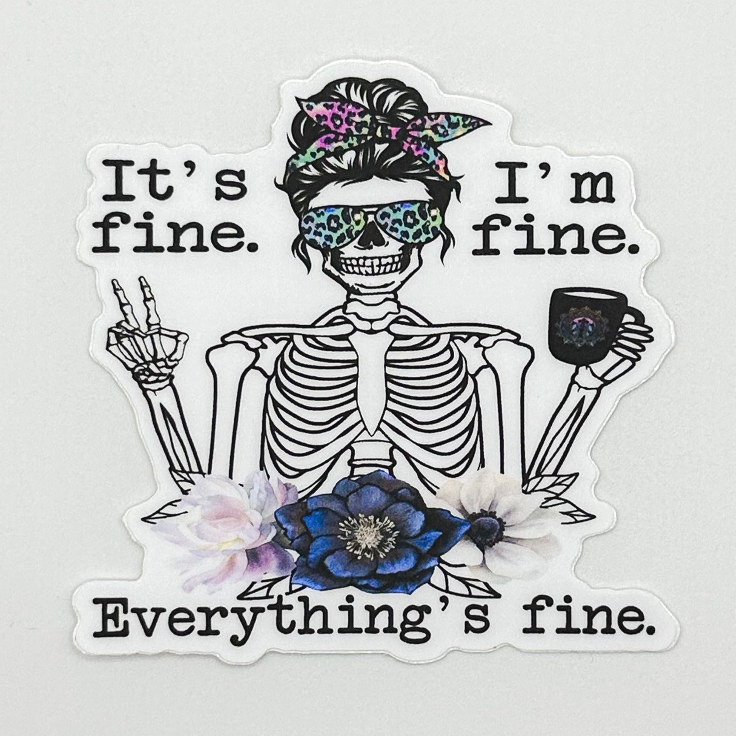 Fine Skull Sticker