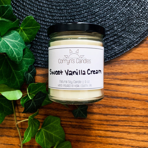 Sweet Vanilla Cream Soy Candle